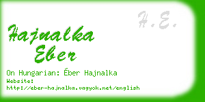 hajnalka eber business card